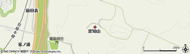 秋田県にかほ市両前寺（釜知山）周辺の地図