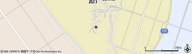 秋田県横手市平鹿町下吉田高口73周辺の地図