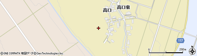 秋田県横手市平鹿町下吉田高口75周辺の地図