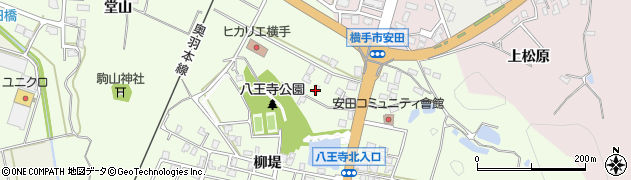 秋田県横手市安田（馬場）周辺の地図