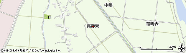 秋田県横手市平鹿町上吉田高野東周辺の地図