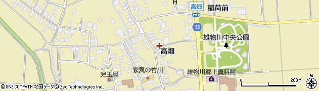 秋田県横手市雄物川町沼館高畑217周辺の地図