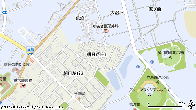 〒013-0055 秋田県横手市朝日が丘の地図