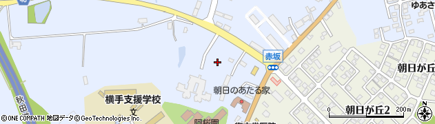 秋田県横手市赤坂（仁坂）周辺の地図