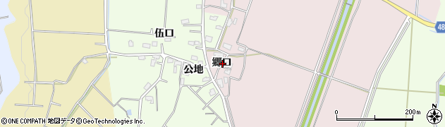 秋田県横手市清水町新田郷口周辺の地図
