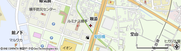 秋田県横手市安田堰添38周辺の地図