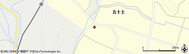 秋田県由利本荘市五十土（家岸）周辺の地図