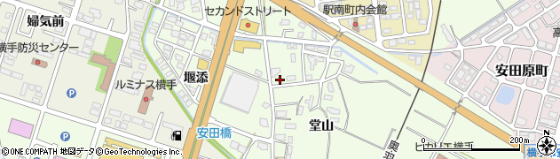 秋田県横手市安田（堂山）周辺の地図