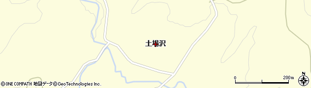 秋田県由利本荘市東由利宿（土場沢）周辺の地図
