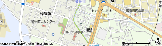秋田県横手市安田堰添41周辺の地図