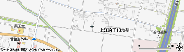 岩手県北上市上江釣子周辺の地図