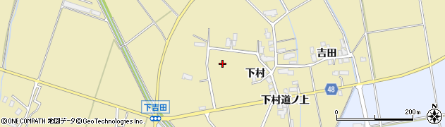 秋田県横手市平鹿町下吉田周辺の地図