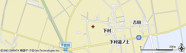 秋田県横手市平鹿町下吉田周辺の地図