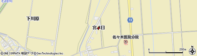 秋田県横手市雄物川町沼館（宮ノ目）周辺の地図