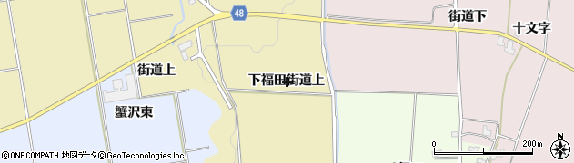 秋田県横手市平鹿町下吉田下福田街道上周辺の地図