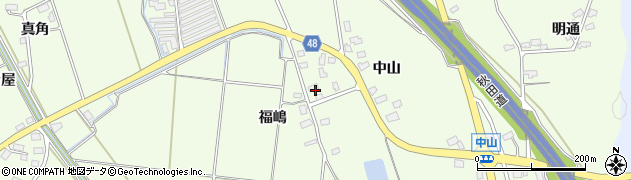 秋田県横手市平鹿町上吉田（福嶋）周辺の地図