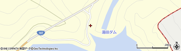岩手県西和賀町（和賀郡）湯田ダム管理事務所周辺の地図
