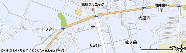 秋田県横手市赤坂（大沼下）周辺の地図