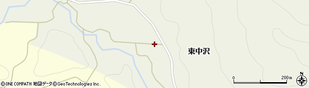 秋田県由利本荘市東中沢中沢周辺の地図