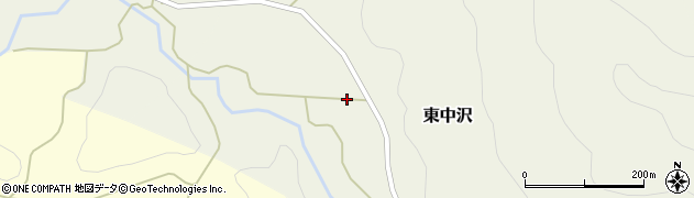 秋田県由利本荘市東中沢（中沢）周辺の地図