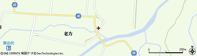 秋田県由利本荘市東由利老方沢田周辺の地図