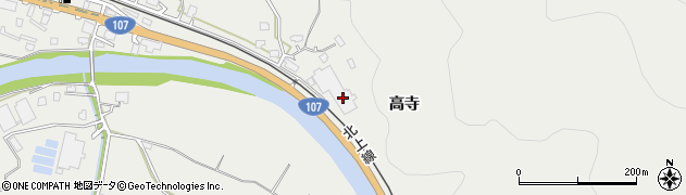 秋田県横手市大沢（高寺）周辺の地図