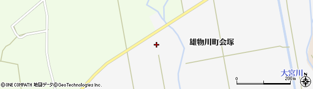 秋田県横手市雄物川町会塚（北田）周辺の地図