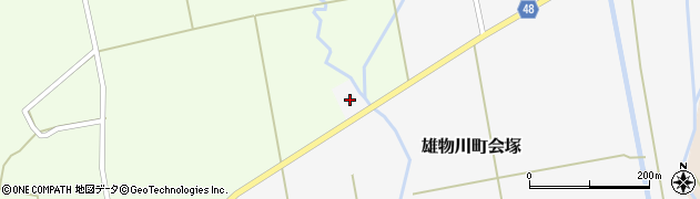 秋田県横手市雄物川町会塚（大畷）周辺の地図