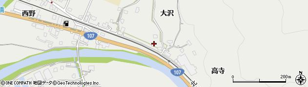 秋田県横手市大沢（大沢）周辺の地図