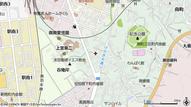 〒013-0044 秋田県横手市横山町の地図