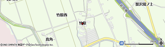 秋田県横手市平鹿町上吉田（竹原）周辺の地図