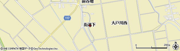 秋田県横手市平鹿町下吉田街道下周辺の地図
