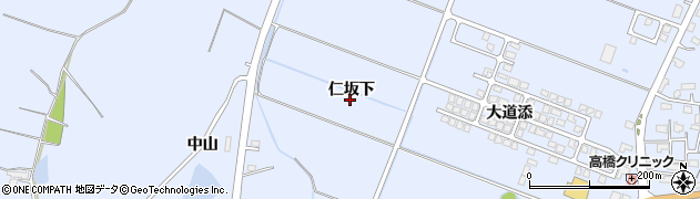 秋田県横手市赤坂（仁坂下）周辺の地図