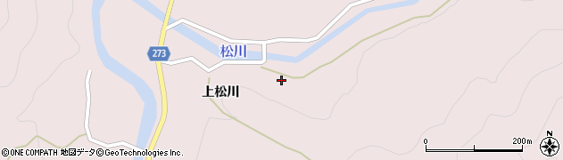 秋田県横手市山内大松川（日影）周辺の地図
