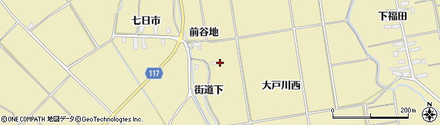 秋田県横手市平鹿町下吉田（大戸川西）周辺の地図