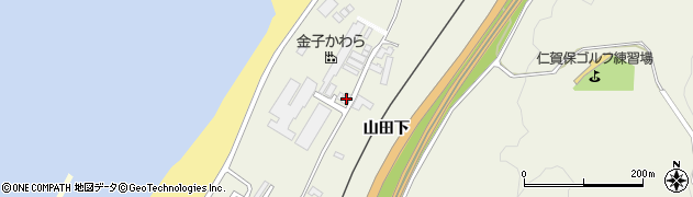 秋田県にかほ市両前寺山田下14周辺の地図