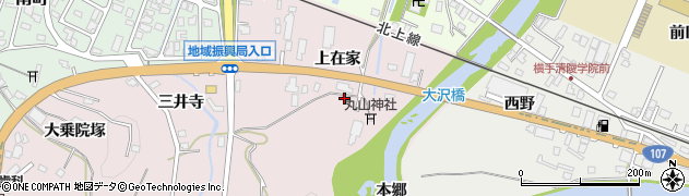 秋田県横手市前郷（西ケ坂）周辺の地図