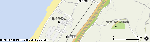 秋田県にかほ市両前寺井戸尻11周辺の地図