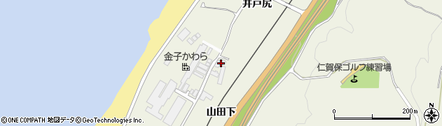 秋田県にかほ市両前寺井戸尻15周辺の地図