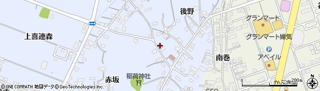 秋田県横手市赤坂後野30周辺の地図