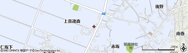 秋田県横手市赤坂上喜連森179周辺の地図