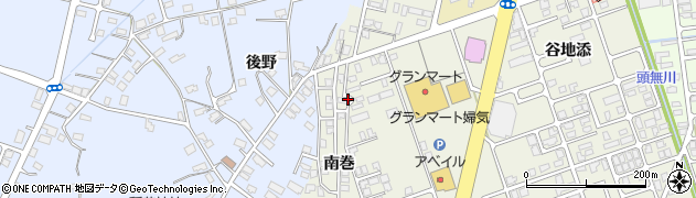秋田県横手市婦気大堤（南巻）周辺の地図