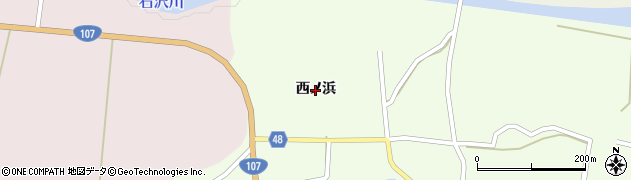 秋田県由利本荘市東由利老方（西ノ浜）周辺の地図
