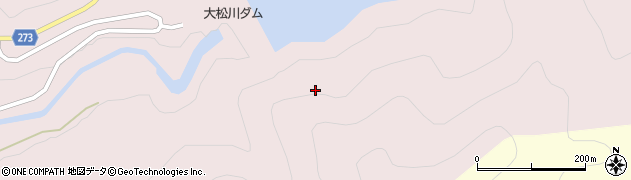 大松川ダム周辺の地図