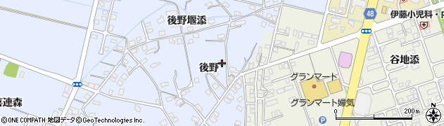 秋田県横手市赤坂後野61周辺の地図