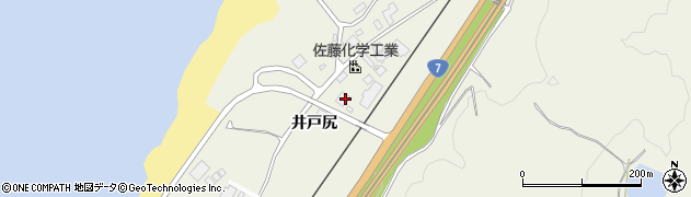 秋田県にかほ市両前寺井戸尻周辺の地図