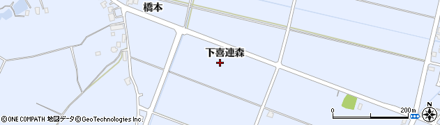 秋田県横手市赤坂（下喜連森）周辺の地図