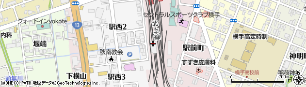 秋田クリーンサービス株式会社　横手営業所周辺の地図