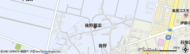 秋田県横手市赤坂後野堰添27周辺の地図