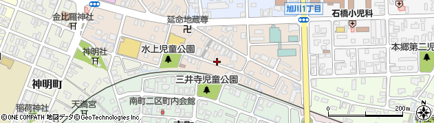 秋田県横手市平和町周辺の地図